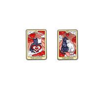 2pcs THE LOVERS brooch Pin Valentine's Day Love Cat Clothing Decoration Bag Emblem Cute Animal brooch Pin Lapel Pin Decoration Pin Cartoon Funny Jewelry Gift for Friends