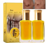 2PCS Therm/oFirm Bee Ve/nom Gynec/omastia Oil, Bee Ve/nom Gyneco/mastia Heating Oil, Massaging O/il for Gyneco/mastia, Non-Tox/ic Body Oi/l to Sculpt & Tighten Skin, Strengthen Chest Muscles