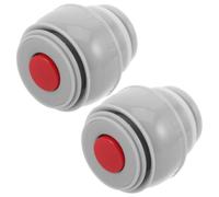 2pcs Thermal Mug Stopper Winter Season Replacement Vacuum Flask | Plastic Sealing Part, 500ml to 1200ml Fit, Bag-safe Watertight Seal for Office Desk Use