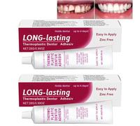 2Pcs Thermo/plastic Denture Adhesive,Secure Denture Adhesive,Denture Glue And False Teeth Adh-esive,D/enture Repair Glue, Dent/ure Reliner, Secure Waterproof Dentu-re Adhesive, Den/ture Repair Kit