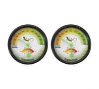 2pcs Thermometer and Hygrometer for Reptiles with Wide Temp Range 16-49C and Full Humidity Scale 0-100RH