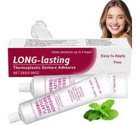 2PCS Thermoplastic Denture Adhesive,Denture Repair Kit,Secure Denture Adhesive,Long-Lasting Fixative Cream,Non-Glue De/nture Adh/esive,Dental Glue for Teeth,Upper Dent/ure Repair Kit for Women