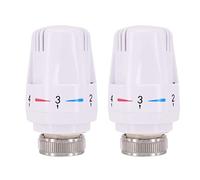 2PCS Thermostatic Radiator Valve Replacement TRV M30 X 1.5 Radiator Thermostatic Head Radiator Valve Head Heating System Temperature Control Valve Standard Radiator Thermostat Head for Home Office