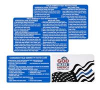 2PCS Thick Blue Metal SFST Card Law Enforcement Standardized Field Sobriety Test Clues Card, Laser Engraved DWI NHTSA HGN Bend-Resistant SFST Instruction Officers Police Gift