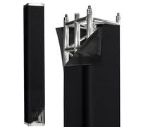 2PCS Thick Truss Cover - Hook and Loop Fixed High Elasticity Scrim Sleeve for 6.56 ft x 12 in Box Truss - Ideal for Wedding, Performance,Concert Decorations(Black)