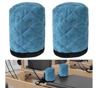 2PCS Thicken Pilates Reformer Shoulder Block Covers, 7.5"x4"x4" Shoulder Rest Covers with Hook and Loop Straps, Loop Fastener for Comfort, Compatible with Most Reformers