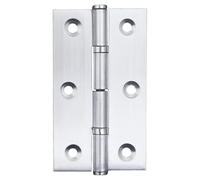 2PCS Thickened Stainless Steel Furniture, Small Hinge, Wardrobe Door, Flat Hinge, Folding Door and Window Hardware Accessories(White)