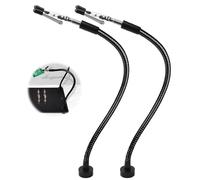 2pcs Third Hand Soldering Aid Magnetic Arms Toolour Magnetic Circuit Board Holder Tool Two Arms Help Hands Craft Workshop Help Station Non-Slip Aluminium Base Wire Cutter Pliers Black