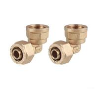 2pcs Threaded Aluminum Plastic Fittings for 1216 Tubing in For solar Thermal Systems HVAC Chillers and Air Compressor Installations (6 points)