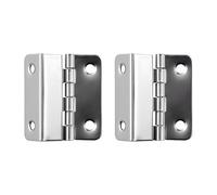 2PCS Three Fold Hinge, Retro Blinds Hidden Half Surface Decorative Chest Hinges Hardware Fittings for Doors Cabinets Furniture, Silver