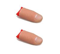 2Pcs Thumb Tip Magic Trick - Fake Thumb Tip & Silk Vanish Magic Disappearing Silk Gimmick for Magician Close-up Illusions, Toys and Games