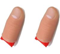 2Pcs Thumb Tip Magic Tricks Fake Thumb Tip Silk Vanish Magic Disappearing Silk Fake Thumb Tip Magic Trick Gimmick Magician Accessory and Practical Jokes Magic Tricks Making Objects Appear Disappear