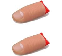 2Pcs Thumb Tip Magic Tricks Fake Thumb Tip Silk Vanish Magic Disappearing Silk Fake Thumb Tip Magic Trick Gimmick Magician Accessory and Practical Jokes Magic Tricks Making Objects Appear Disappear