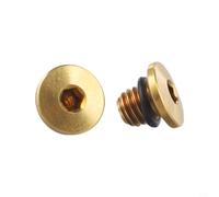 2pcs Ti Alloy Bicycle Bleed Screw with O Ring M5x5mm Compatible Replacement for Hydraulic For Integral Brake Lever Oil Disc Brake Systems (yellow)