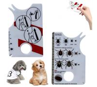 2PCS Ti-ck Card for Humans,Ti-ck Remover Tools,Tic-k Cards with Magnifying Glass,Plastic Tic-k Remover Cards,Handy Credit-Card Sized to Fit in Wallet,Compact and Portable