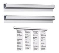 2PCS Ticket Holder for Restaurant 16 Inch Aluminum Alloy Ticket Rail Built-In Glass Ball Self-adhesive Receipt Holder for Restaurant Cafe Kitchen Office Bar Memo for