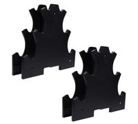 2pcs Tier Dumbbell Rack Tower, Portable ABS Storage Stand for Home Gym | Black Plastic Build, Tree Shaped Design, Easy Relocation, for Neoprene Dumbbells and Apartment Fitness