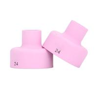 2pcs TIG Welding Nozzle Cup 24#, Ceramic Nozzle 2.4mm Center Hole, with Stainless Steel Mesh, Compatible for WP9 20 25 17 18 26, Suitable for Aluminum, Mg, Alloys Welding
