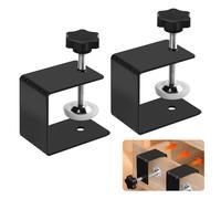 2PCS Tiger Clamp, Universal Heavy Duty C-Clamp Base Stand, Stainless Steel, Black