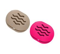2PCS TIKIUKI Makeup Sponge Holder Beauty Blender Bolder Makeup Sponge Case Breathable Make Up Sponge Case Essentials Suitable for Business or Travel（Rose+Khaki）