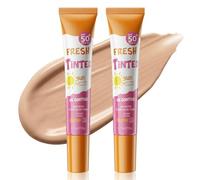 2Pcs Tinted Sunscreen SPF 50+, Sun Cream, UVA & UVB Protection Broad Spectrum, Oil Control Lightweight Face Sunscreen with Glow & Even Skin Tone, Water & Sweat Resistant, Suitable for Sensitive Skin