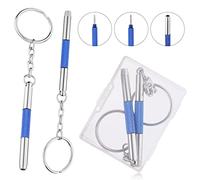 2Pcs Tiny Eyeglass Screwdriver Repair Kit-Mini 3 in 1 Precision Glass Screwdrivers Set, Tiny Eyeglass Screwdriver Keychain Mini Screwdriver for Eyeglass,Watch, Jewelry (Phillips,Hex,Flat Head)