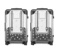 2pcs Tiny Plastic Cosmetic Storage Case in Trolley Suitcase Style