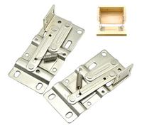 2PCS Tip Out Tray Hinges Zinc Alloy Sink Drawer Hinges with Spring 45 Degree Pivot for Cabinet Panels Dressers Hidden Home Storage Hardware