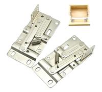 2Pcs Tip Out Tray Hinges, Zinc Alloy Sink Drawer Tip Out Tray Kit with Spring, 45 Degree Pivot Hinges for Cabinet Panels, Dressers, Home Sink Drawer Kit