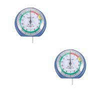 2pcs Tire Tread Depth Gauge Dial Indicator Tool for Truck Tires | Battery Free Analog Checker, Laser Engraved Scales and Markings, Blue Plastic Metal Build