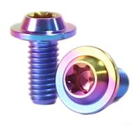 2Pcs Titanium Bike Water Bottle Cage Bolts M5x10mm Ultralight Truss Head Screws Weather Resistant for Outdoor Cycling Equipment (Colorful)