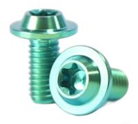 2Pcs Titanium Bike Water Bottle Cage Bolts M5x10mm Ultralight Truss Head Screws Weather Resistant for Outdoor Cycling Equipment (Green)