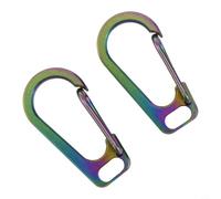 2pcs Titanium Carabiner Clip Keychain Snap Hook Quick Release Keyring Outdoor Climbing Hardware Camping Gear Hiking Fishing Hunting Tool Accessory(Colorful)