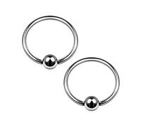 2PCS Titanium G23 Captive Bead Hoop Earrings 18g 1mm 3/8 10mm 3mm ball Eyebrow Cartilage Septum Piercing Jewellery 6815