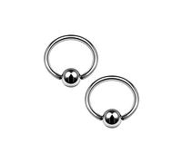 2PCS Titanium G23 Captive Bead Ring 18g 1mm 1/4 6mm 3mm ball Eyebrow Septum Cartilage Tragus Earrings Piercing Jewellery 6813