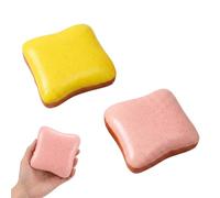 2pcs Toast Squishy Stress Relief Tools, Sensory Stimulation For Office Workers And Students, Anxiety Management Squishy Toast, Portable Focus Aid For Commuting And Work Environments