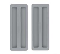 2Pcs Toaster Cover in Silicone Perfect Fit for 2 Slice Toasters, Essential Kitchen Item (Grey)