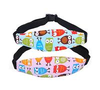 2Pcs Toddler Car Seat Head Support Band, Adjustable Baby Sleep Did Holder, Offers Protection and Safety for Kids， Owls