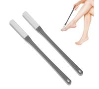 2pcs Toe Cleaning Brushes, Soft Silicone Toe Gap Cleaning Brush Long Handle Toe and Foot Towel Brushes for Shower Practical Toe Scrubber No Bending for Elderly People Pregnant Women(Gray)