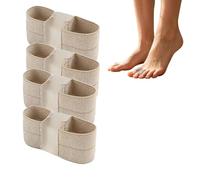 2PCS Toe Separator and Bunion Corrector Gel Big Toe Spacers for Overlapping Toes Support Hammer Toe Straightener and Foot Discomfort Management Men Women (Beige Pack of)
