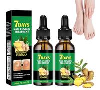 2pcs Toenail Fungas Treatmant Extra Strength - 7 Days Ginger Nail Treatmant Nail Care, Nail Nutrient Strengthener Ginger Nail Growth Oil for Natural Shine