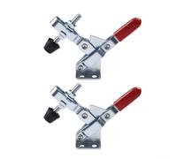 2pcs Toggle Clamps GH-102B Quick Release Tool for Woodworking, 100kg Holding Capacity, Galvanized Iron Fixture Clamp with Rubber Tips, for Workshop
