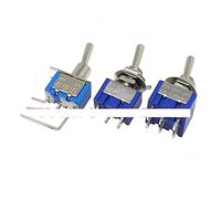 2PCS Toggle Switch MTS 102 103 202 203 102-C4 ON-OFF-ON/ON-OFF 3Pin 3Position Latching 125V/6A 250V/3A Power Button Switches IDGTTLDF(MTS102 3P 2Position-01)