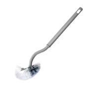2pcs Toilet Brush with Curved Handle, Plastic Long-handled Cleaning Brush