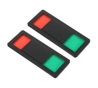 2pcs Toilet Door Signboard Black Abs Vacant Occupied Status