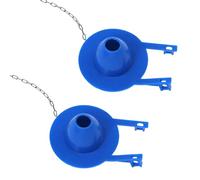 2Pcs Toilet Flapper Replacement 2inch Stoppers Water Saving Flush Valves with Stainless Chain Flapper Replacement
