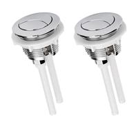 2PCS Toilet Flush Button Replacement, 50mm Dual Flush Toilet Push Buttons, Universal Flush Valve Replacement, Easy Installation, Round Head Dual Toilet Push Button
