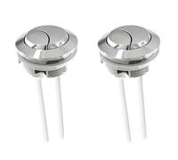 2PCS Toilet Flush Button Replacement, 69mm Dual Flush Toilet Push Buttons, Universal Flush Valve Replacement, Easy Installation, Round Head Dual Toilet Push Button