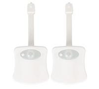 2Pcs Toilet Night Light 8 LED Colors 2 Mode Motion Sensor Battery Powered Bathroom Toilet Light for Water Closet Family