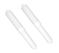 2pcs Toilet Paper Holder Spring Loaded Roller Replacement, Plastic Toilet Tissue Roll Holder Insert Rod Bar Tube Spindle Stick for Bathroom Fixture Accessories(White)